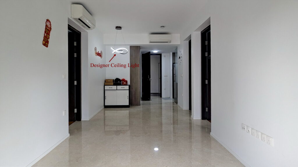 Avenue South Residence for sale Living and dining area view towards unit entrance